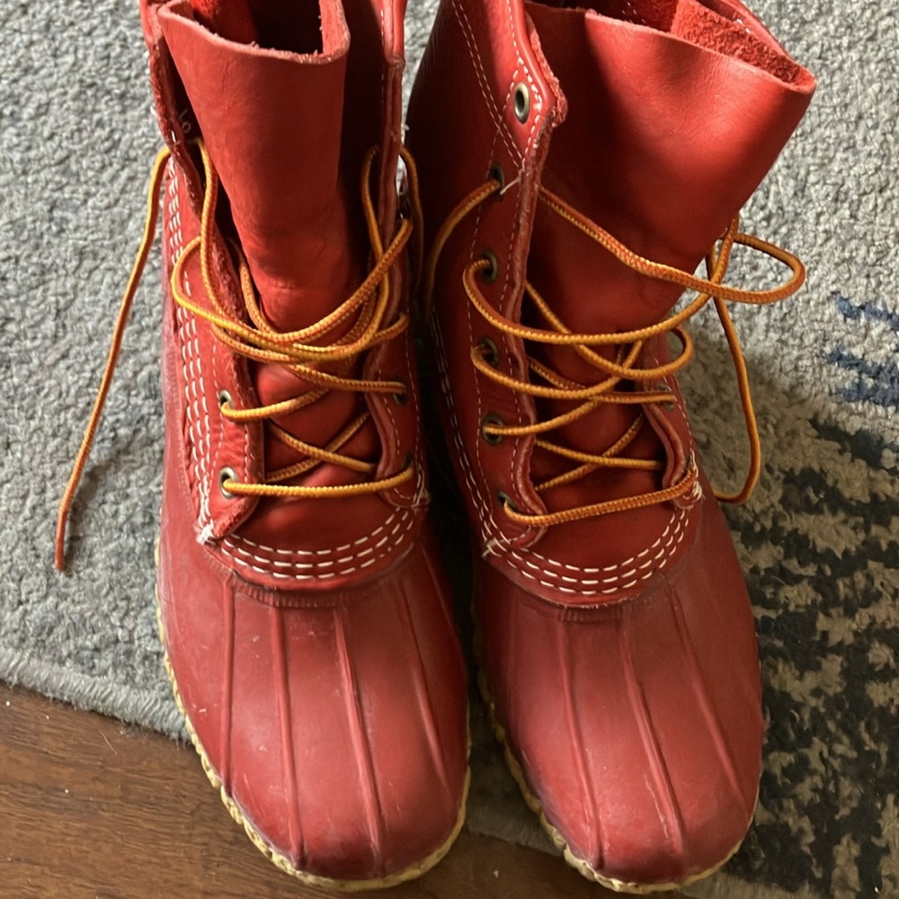 Red Lace Up Women's Boots